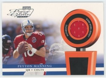 2002 Playoff Pieces Of The Game Peyton Manning Game Used Relic