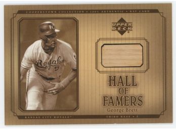 2001 Upper Deck Hall Of Famers George Brett Game Used Bat Relic