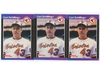 (3) 1989 Donruss Curt Schilling Rookie Cards