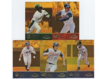2001 Gold Label Baseball Serial Numbered Refractor Lot