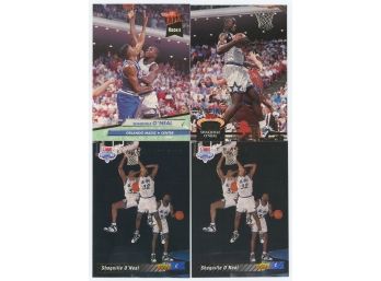 (4) 1992 Shaquille O'Neal Rookie Cards
