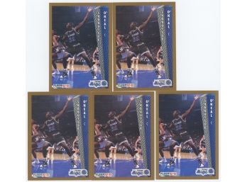 (5) 1992 Fleer Shaquille O'Neal Rookie Cards