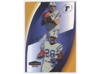 1998 Playoff Contenders Touchdown Tandems Peyton Manning/ Marshall Faulk Rookie Card