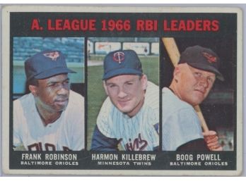 1967 Topps RBI Leaders W/ Frank Robinson/ Killebrew Boog Powell