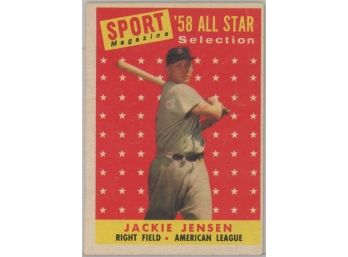 1958 Topps Jackie Jensen All Star