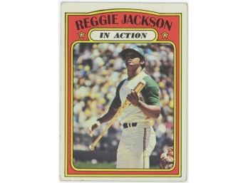 1972 Topps Reggie Jackson In Action