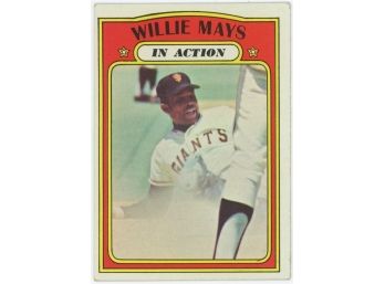 1972 Topps Willie Mays In Action