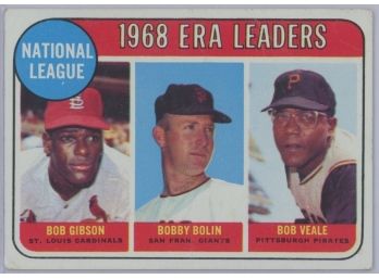 1969 Topps ERA Leaders W/ Gibson/ Bolin Veale