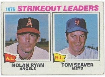 1977 Topps Strikeout Leaders W/ Nolan Ryna/ Tom Seaver
