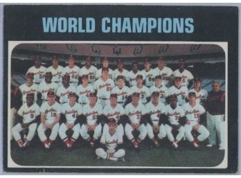 1971 Topps #1 Baltimore Orioles World Champions