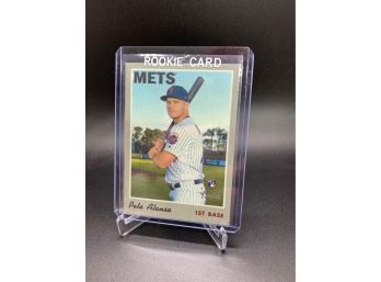 2019 Topps Heritage Cloth Stickers Pete Alonso Rookie Card