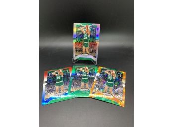 (4) Card 2019 Prizm Larry Bird Refractor Lot