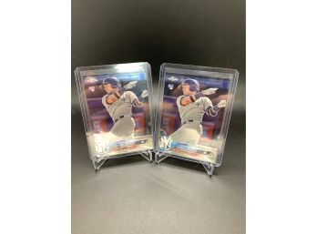 Lot Of (2) 2018 Topps Chrome Gleyber Torres Rookie Cards