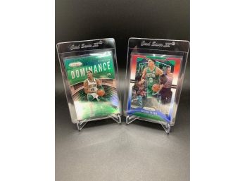 (2) Card 2019 Prizm Jayson Tatum Refractor Lot