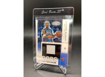 2004 Hoops Hot Materials Stephon Marbury Game Used Relic Serial Numbered Out Of 500