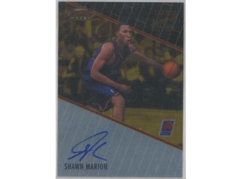 1999 Bowman's Best Shawn Marion Rookie On Card Autograph