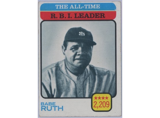 1973 Topps All Time RBI Leader Babe Ruth