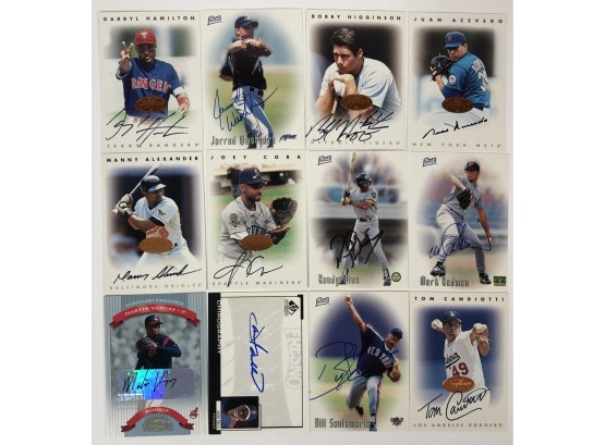 Lot Of (12) Autographed Baseball Cards