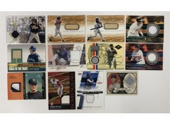 Lot Of (12) Baseball Memorabilia Cards