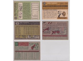 Lot Of (5) 1950's-60's Topps Baseball Cards