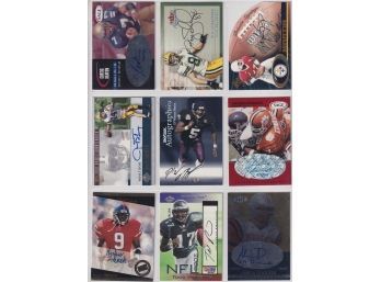 Lot Of (9) Autographed Football Cards