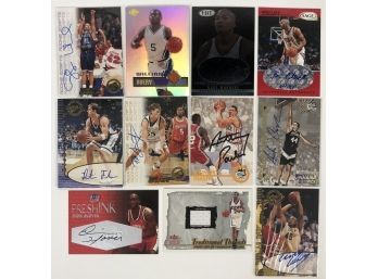 Lot Of (11) Autographed Basketball Cards