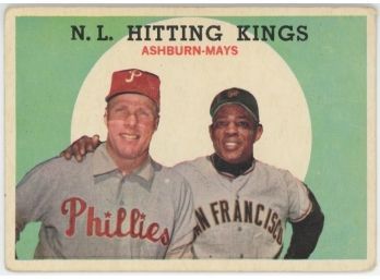1959 Topps NL Hitting Kings Ashburn & Mays