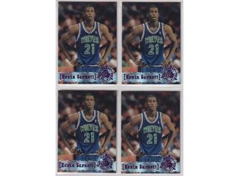 Lot Of (4) 1996 Topps Stadium Club Kevin Garnett 1995-96 NBA Draft Pick