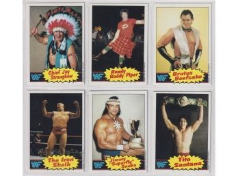 Lot Of (6) 1985 Topps Titan WWF Wrestling Cards