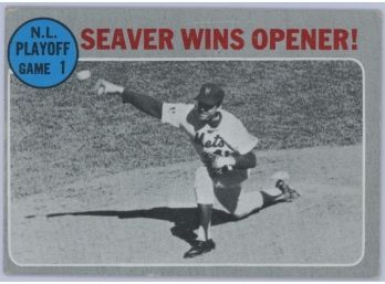1970 Topps NL Playoff Game 1 Seaver Wins Opener
