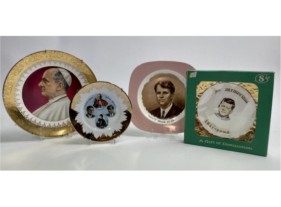 Collectible Plates Of Presidents Lot Including Pope Plate!