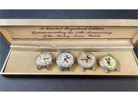Collection Of Vintage Watch Faces Including Mickey Mouse - Untested