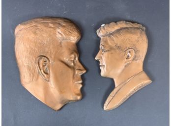Vintage Kennedy Silhouette Wall Plaques