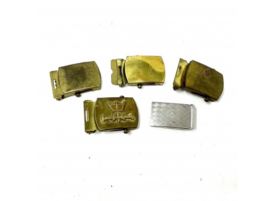 Collection Of Belt Buckles Including Some Brass Buckles
