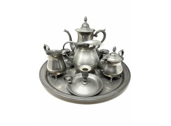 Large Collection Of Pewter