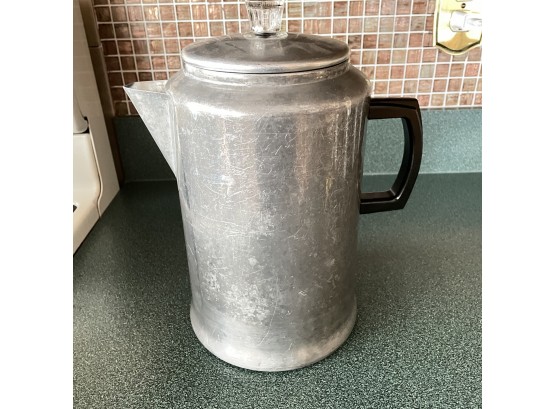 Large Vintage Aluminum Coffee Percolator / Kettle