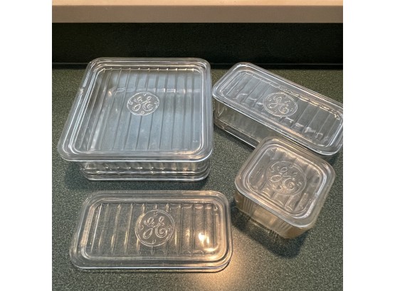 Vintage Glass Refrigerator Dishes By GE Please See Description
