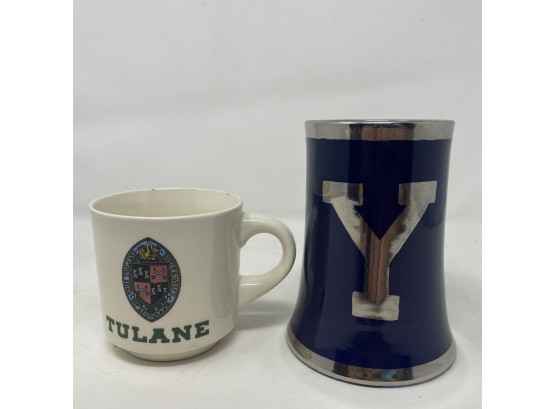 Collegiate Coffee Mugs From Yale And Tulane