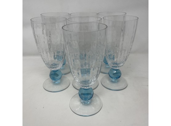 Bryce Contour Cerulean Glassware - Please Bring Boxes And Wrap For Transport.