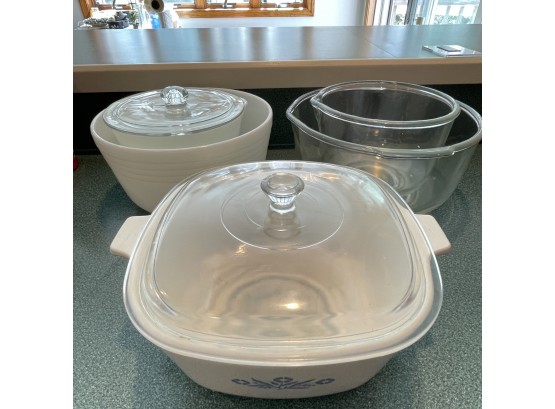 Fire King, Pyrex & Corning Ware, Oh My! Nesting Bowls And Casseroles!