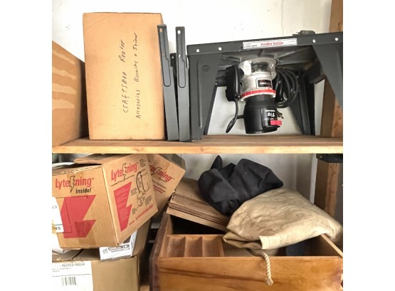 Craftsman Router And Accessories Lot - See Description For Details