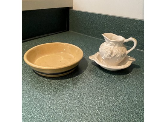Vintage Mini Lot Including Tiny Wash Basin And Bowl By Lefton