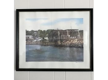 Signed & Numbered Print Of The Old Niantic Bridge By Debra Swirmicky