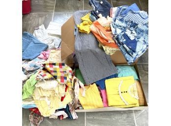 Collection Of Vintage Kids And Pre-teen Clothing - Staining Present- Mostly 1960s-1970s