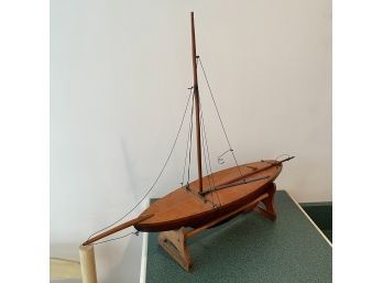 Vintage Wooden Boat Model