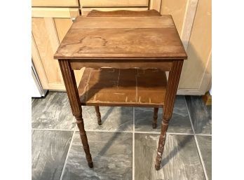 Antique Wooden Side Table - Needs Refinishing