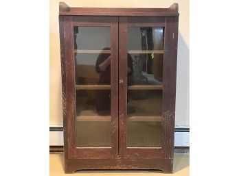 Antique Glass Front Book Case With Original Key