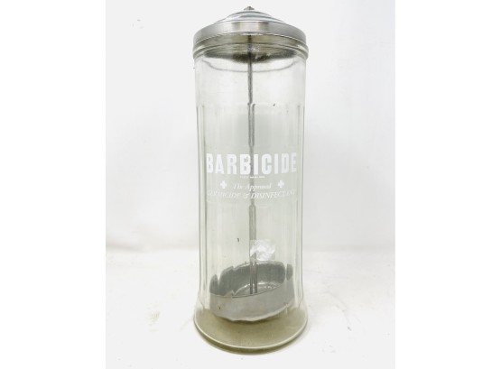 Vintage Barbicide Jar - Top Knob Missing