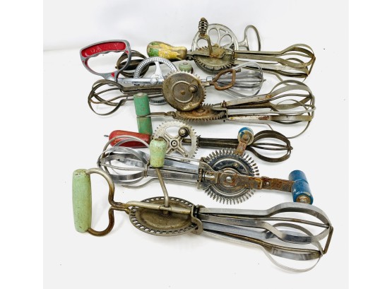 Large Collection Of Vintage Hand Mixers