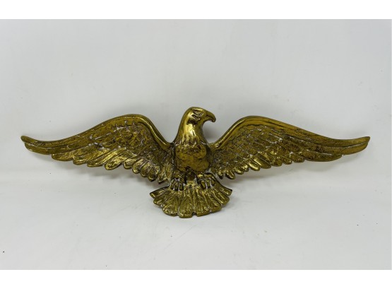 Large Brass Colored Eagle Wall Hanging
